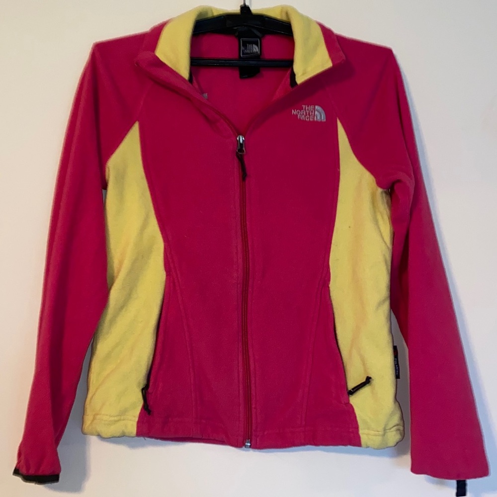 Pink & Yellow North Face Fleece